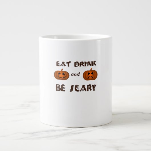 Eat Drink And Be Scary Classic Graphic Grote Koffiekop (Voorkant)
