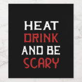 Eat Drink And Be Scary Creative Casual Wijn Etiket (Enkel label)