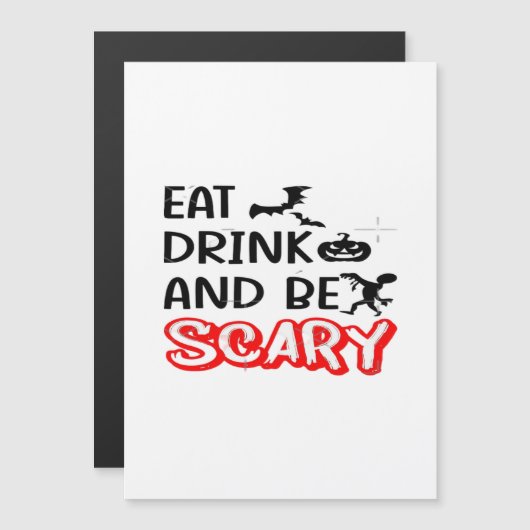Eat Drink And Be Scary Design Retro Classic (Voorkant / Achterkant)