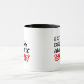 Eat Drink And Be Scary Design Retro Classic Mok (Midden)