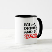 Eat Drink And Be Scary Design Retro Classic Mok (Voorkant rechts)