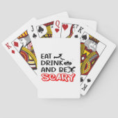 Eat Drink And Be Scary Design Retro Classic Pokerkaarten (Achterkant)
