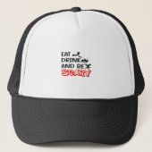 Eat Drink And Be Scary Design Retro Classic Trucker Pet (Voorkant)