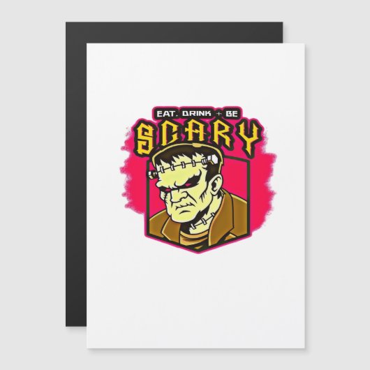 Eat Drink And Be Scary Frankenstein Halloween Crea (Voorkant / Achterkant)