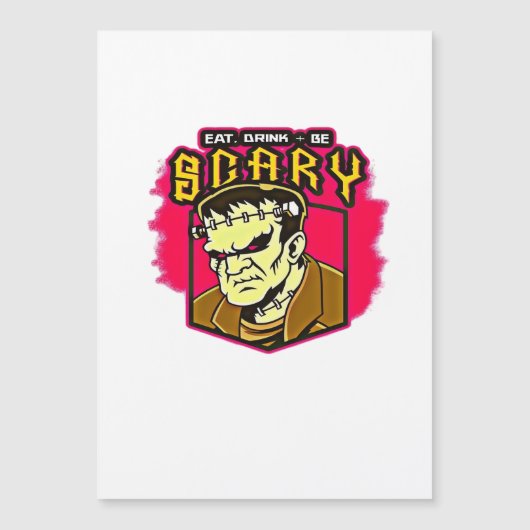 Eat Drink And Be Scary Frankenstein Halloween Crea (Voorkant)