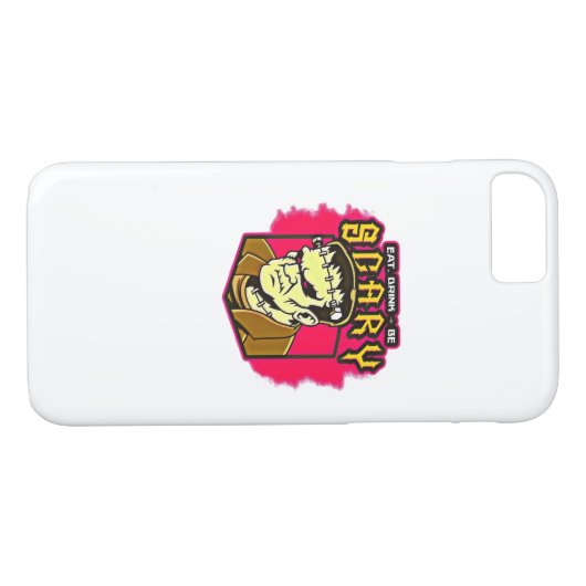 Eat Drink And Be Scary Frankenstein Halloween Crea Case-Mate iPhone Case (Achterkant (Horizontaal))