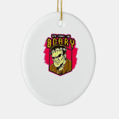 Eat Drink And Be Scary Frankenstein Halloween Crea Keramisch Ornament (Rechts)