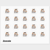 Eat Drink And Be Scary Funny Halloween Quote Ronde Sticker (Vel)
