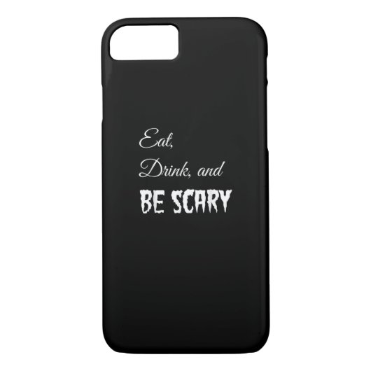 Eat Drink And Be Scary Funny Halloween Retro Style Case-Mate iPhone Case (Achterkant)