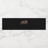 Eat Drink And Be Scary Funny Halloween Waterfles Etiket (Enkel label)