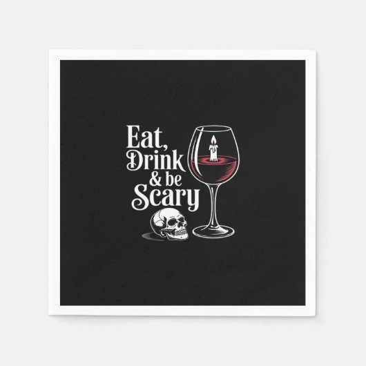 Eat Drink And Be Scary Funny Quote Modern Look Servet (Voorkant)