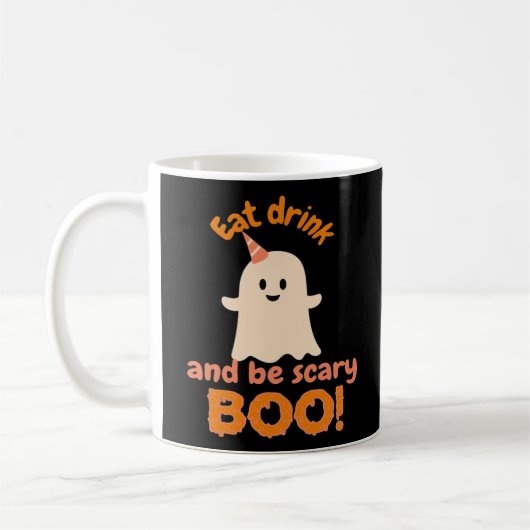 Eat Drink And Be Scary Funny Spooky Gifts For Clas Koffiemok (Links)