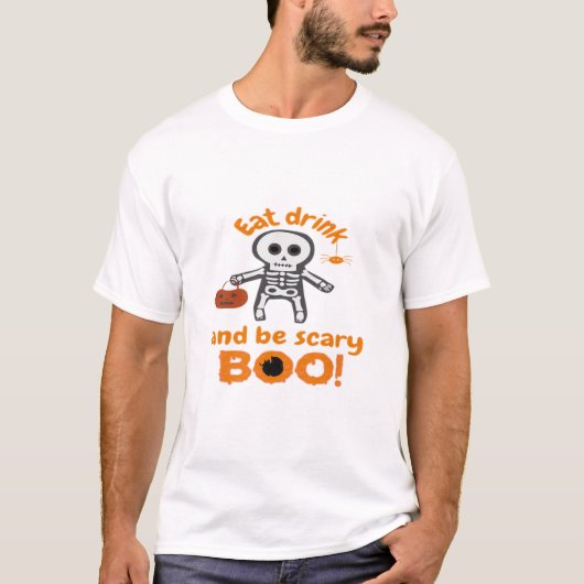 Eat Drink And Be Scary Funny Spooky  T-shirt (Voorkant)