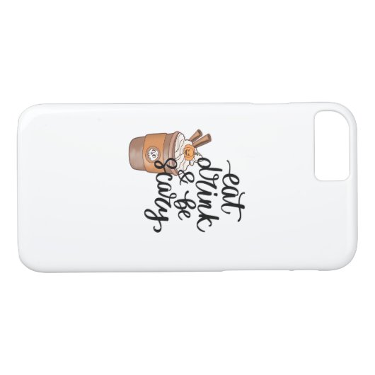 Eat Drink And Be Scary Funny Trendy Case-Mate iPhone Case (Achterkant (Horizontaal))