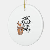 Eat Drink And Be Scary Funny Trendy Keramisch Ornament (Links)