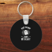 Eat Drink And Be Scary Ghost For A Boo Fan Sleutelhanger (Voorkant)