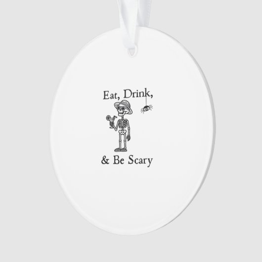 Eat Drink And Be Scary Halloween Aesthetic Style Ornament (voorkant)