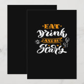 Eat Drink And Be Scary Halloween Creative Casual Feestdagenkaart (Voorkant / Achterkant)