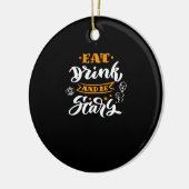Eat Drink And Be Scary Halloween Creative Casual Keramisch Ornament (Links)