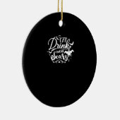 Eat Drink And Be Scary Halloween Design Keramisch Ornament (Rechts)