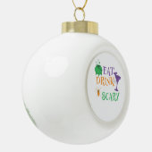 Eat Drink And Be Scary Halloween Keramische Bal Ornament (Links)