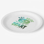 Eat Drink And Be Scary Halloween Light Papieren Bordje (Gekanteld)