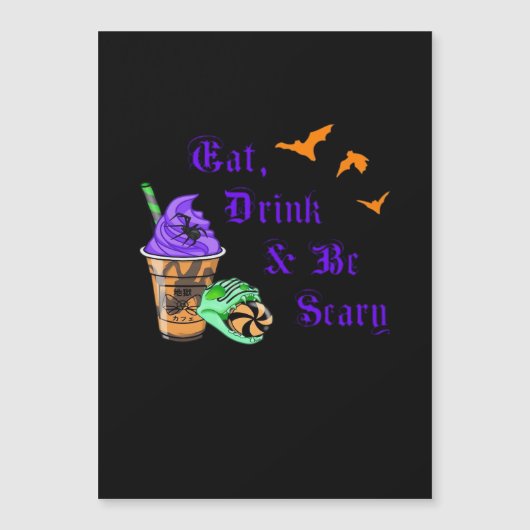 Eat Drink And Be Scary Halloween Minimal Clean (Voorkant)