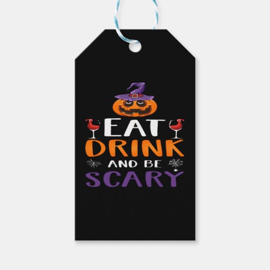 Eat Drink And Be Scary Halloween Party Witch Drink Cadeaulabel (Voorkant)