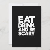 Eat Drink And Be Scary Halloween Retro Classic Feestdagenkaart (Voorkant)