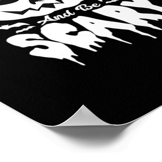 Eat Drink And Be Scary Halloween Retro Classic Poster (Hoek)