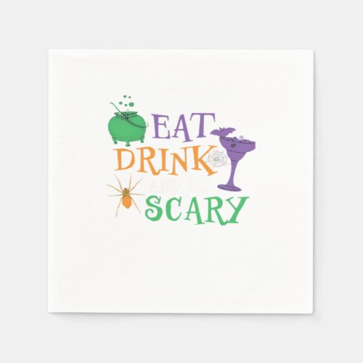Eat Drink And Be Scary Halloween Servet (Voorkant)