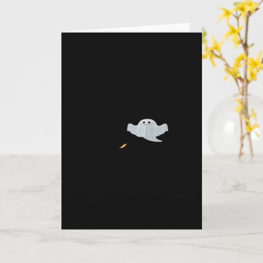 Eat Drink And Be Scary Halloween Trendy Casual  Kaart (Gele Bloem)