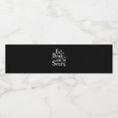 Eat Drink And Be Scary Halloween Waterfles Etiket (Enkel label)