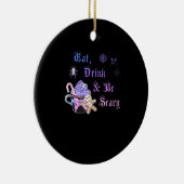 Eat Drink And Be Scary Hexmas Cool Unique Style Keramisch Ornament (Rechts)