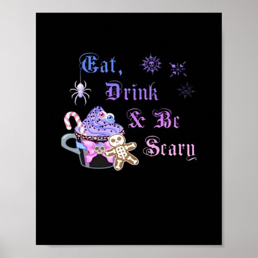 Eat Drink And Be Scary Hexmas Cool Unique Style Poster (Voorkant)