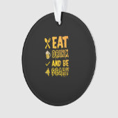 Eat Drink And Be Scary I Halloween Retro Classic Ornament (voorkant)