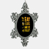 Eat Drink And Be Scary I Halloween Retro Classic Tin Sneeuwvlok Ornament (Links)