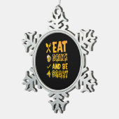 Eat Drink And Be Scary I Halloween Retro Classic Tin Sneeuwvlok Ornament (Rechts)