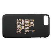 Eat Drink And Be Scary Minimal Clean Case-Mate iPhone Case (Achterkant (Horizontaal))
