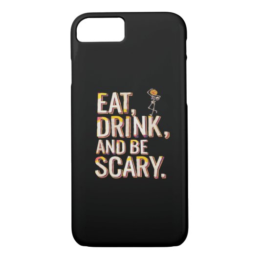 Eat Drink And Be Scary Minimal Clean Case-Mate iPhone Case (Achterkant)