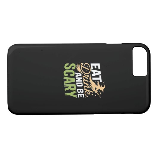 Eat Drink And Be Scary Minimal Clean Case-Mate iPhone Case (Achterkant (Horizontaal))