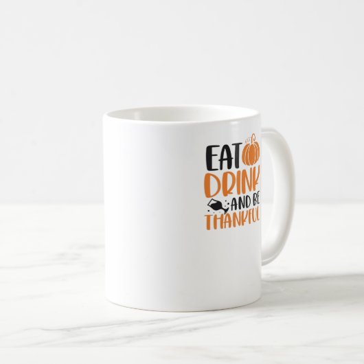 Eat Drink And Be Scary Minimal Clean Koffiemok (Voorkant rechts)