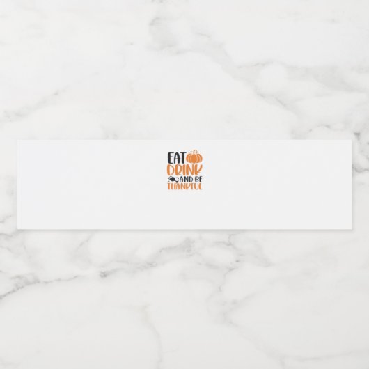 Eat Drink And Be Scary Minimal Clean Waterfles Etiket (Enkel label)