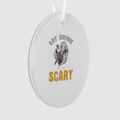 Eat Drink And Be Scary Reaper Minimal Clean Ornament (voorkant)