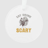 Eat Drink And Be Scary Reaper Minimal Clean Ornament (voorkant)