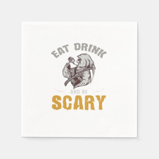 Eat Drink And Be Scary Reaper Minimal Clean Servet (Voorkant)