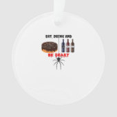 Eat Drink And Be Scary Retro Classic Ornament (voorkant)