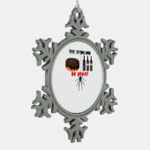 Eat Drink And Be Scary Retro Classic Tin Sneeuwvlok Ornament (Links)