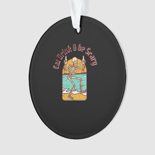 Eat Drink And Be Scary Simple Clean Ornament (voorkant)
