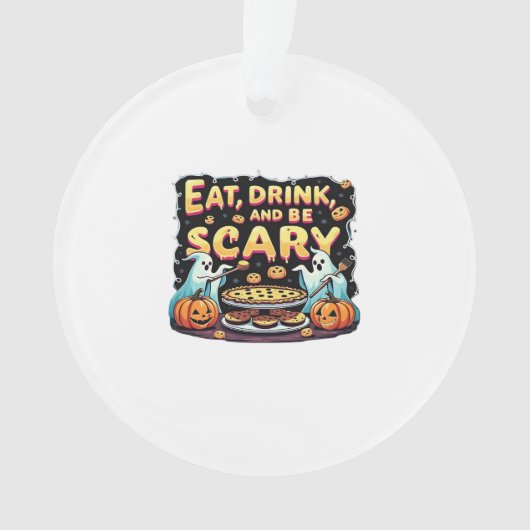 Eat Drink And Be Scary Spooky Bakery Halloween Coo Ornament (voorkant)